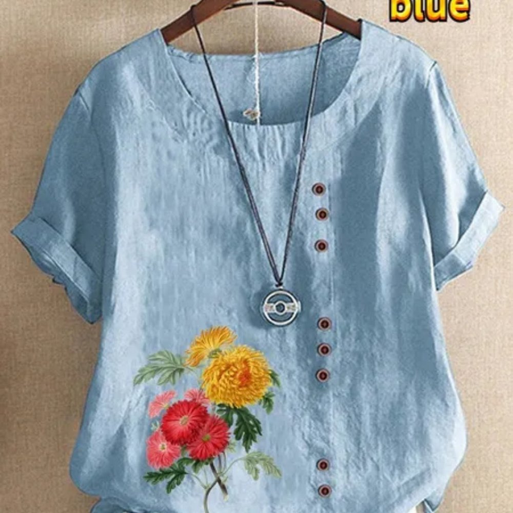 Light blue design top
